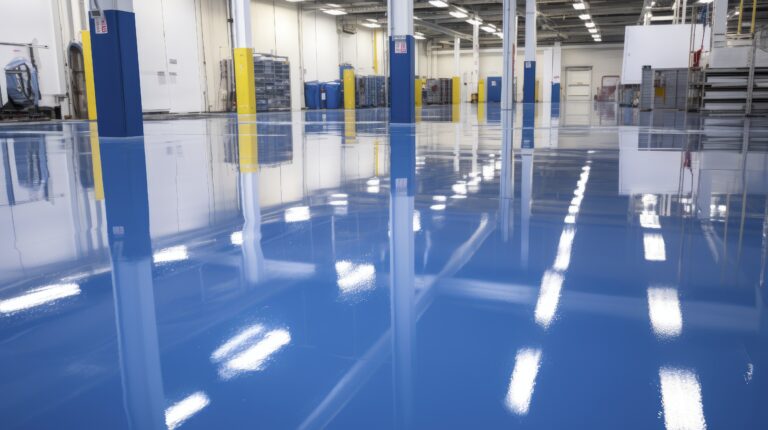 Floor With Selfleveling Epoxy Resin Industrial